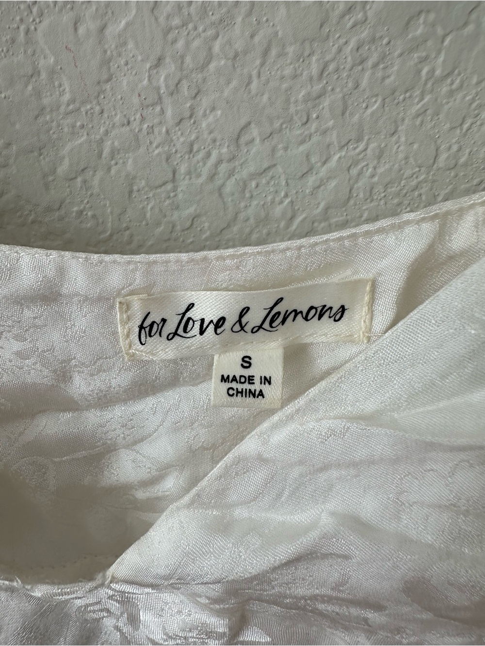 For Love & Lemons Gabrielle Puff Sleeve Mini Dress White SZ S - Picture 4 of 8
